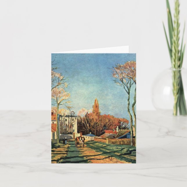 Camille Pissarro Einfahrt Dorf Voisins Karte (Vorderseite)