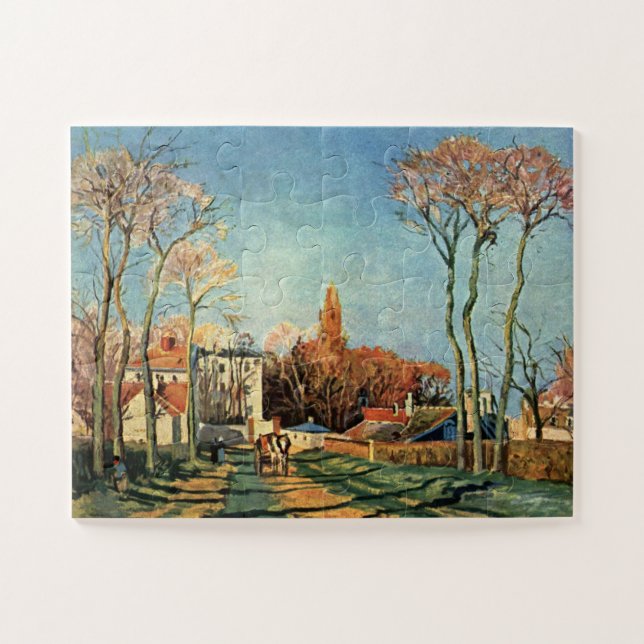 Camille Pissarro Eintritt in das Dorf Voisins Puzzle (Horizontal)