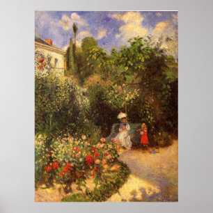 Camille Pissarro - Garten 1877 Bänkeschatten Poster