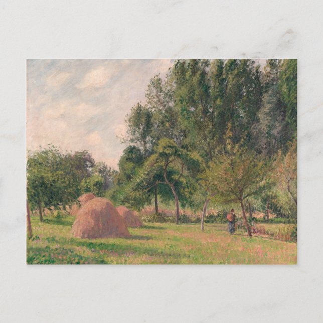 Camille Pissarro | Hystacks, Morgen, Eragny Postkarte (Vorderseite)