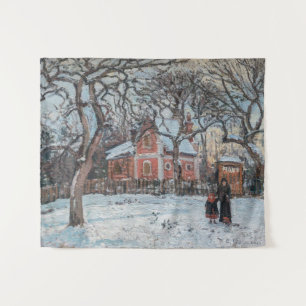 Camille Pissarro - Kastanienbäume in Louveciennes Wandteppich