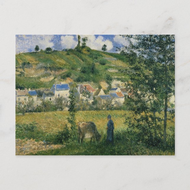 Camille Pissarro | Landschaft in Chaponval, 1880 Postkarte (Vorderseite)