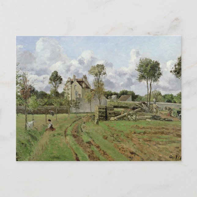 Camille Pissarro | Landschaft, Louveciennes, c.187 Postkarte (Vorderseite)