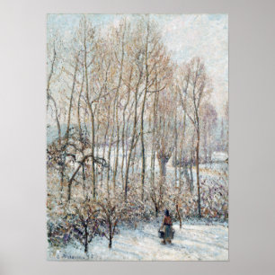 Camille Pissarro Morning Sonnenlicht auf dem Schne Poster