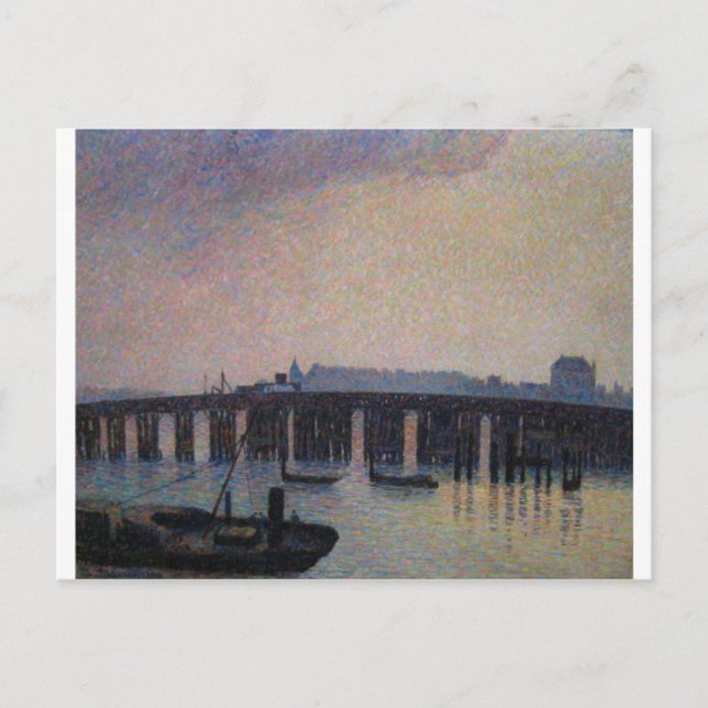 Camille Pissarro - Old Chelsea Bridge 1871 London Postkarte (Vorderseite)