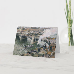 Camille Pissarro Pont Boieldieu in Rouen Painting Karte