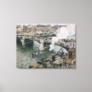 Camille Pissarro Pont Boieldieu in Rouen Painting Leinwanddruck