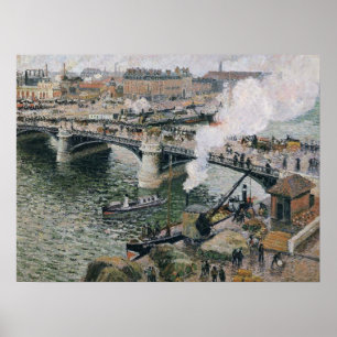 Camille Pissarro Pont Boieldieu in Rouen Painting Poster