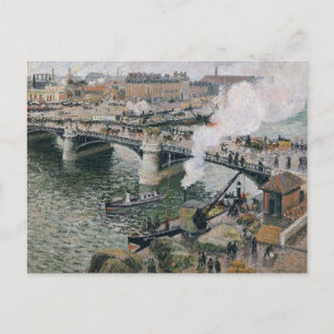 Camille Pissarro Pont Boieldieu in Rouen Painting Postkarte