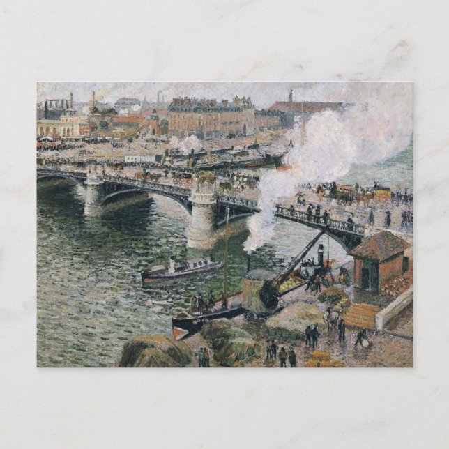 Camille Pissarro Pont Boieldieu in Rouen Painting Postkarte (Vorderseite)