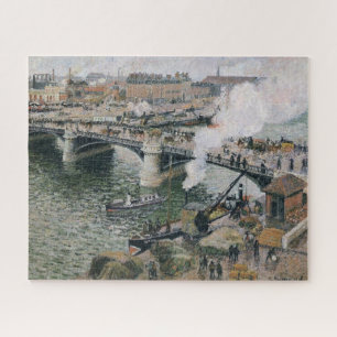 Camille Pissarro Pont Boieldieu in Rouen Painting Puzzle