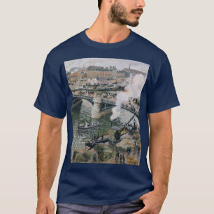 Camille Pissarro Pont Boieldieu in Rouen Painting T-Shirt