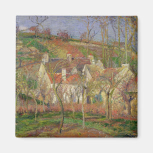 Camille Pissarro Rote Dächer oder Ecke eines V Magnet