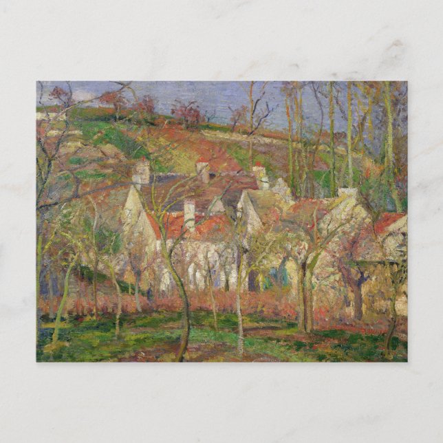 Camille Pissarro | Rote Dächer oder Ecke eines V Postkarte (Vorderseite)