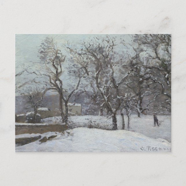 Camille Pissarro - Schnee bei Louveciennes Postkarte (Vorderseite)