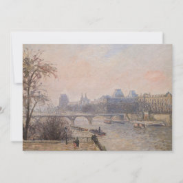 Camille Pissarro - Seine und Louvre Dankeskarte