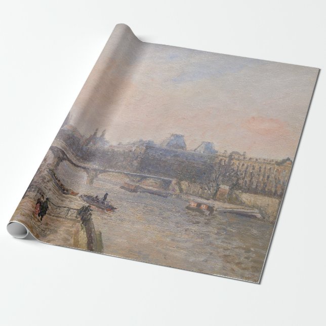 Camille Pissarro - Seine und Louvre Geschenkpapier (Ungerollt)
