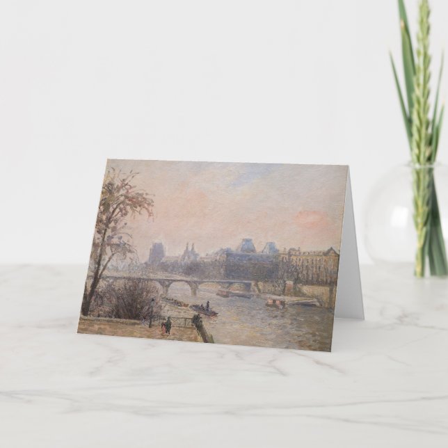 Camille Pissarro - Seine und Louvre Karte (Vorderseite)