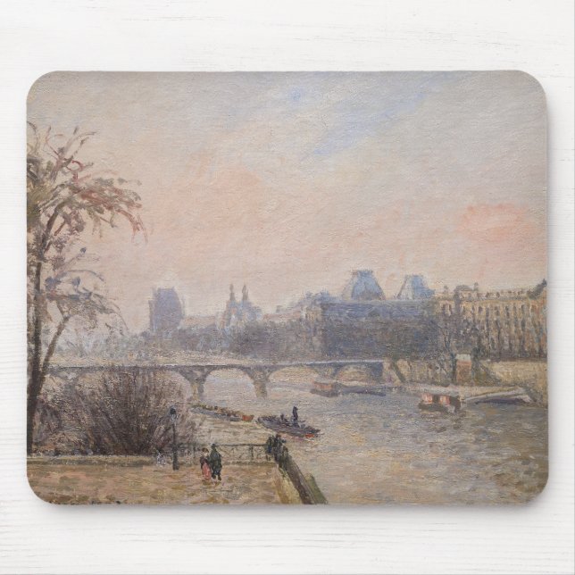 Camille Pissarro - Seine und Louvre Mousepad (Vorne)