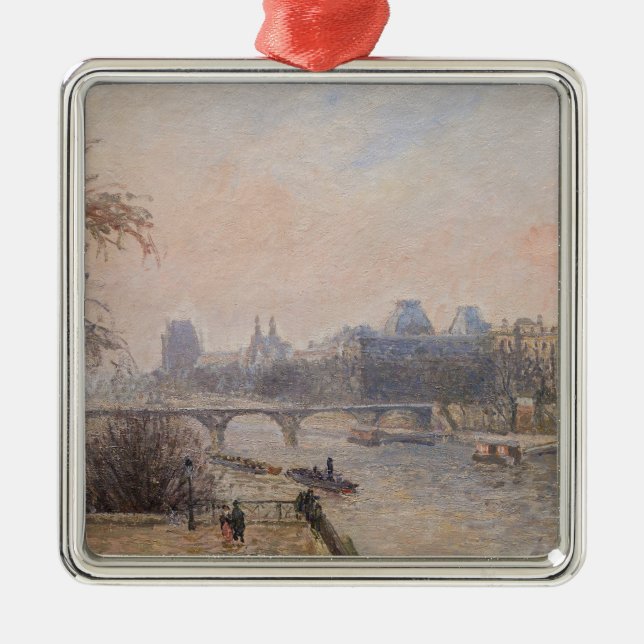 Camille Pissarro - Seine und Louvre Ornament Aus Metall (Vorne)