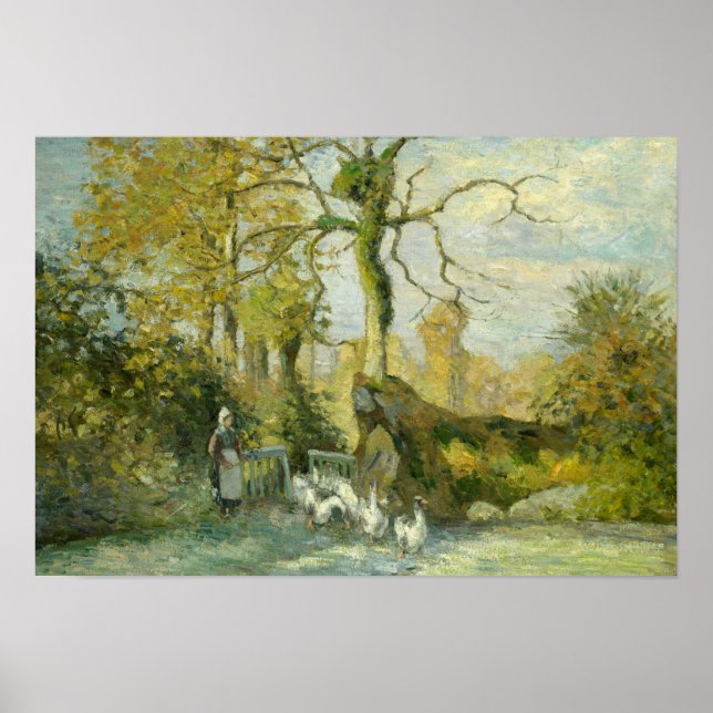 Camille Pissarro - The Gose Girl at Montfoucault Poster (Vorne)