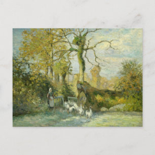 Camille Pissarro - The Gose Girl at Montfoucault Postkarte