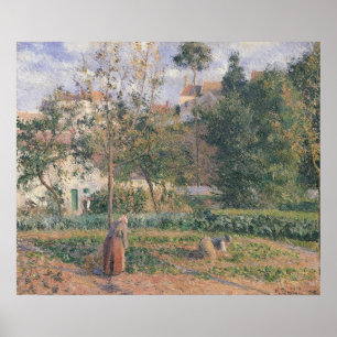 Camille Pissarro Vegetable Garden at the Hermita Poster