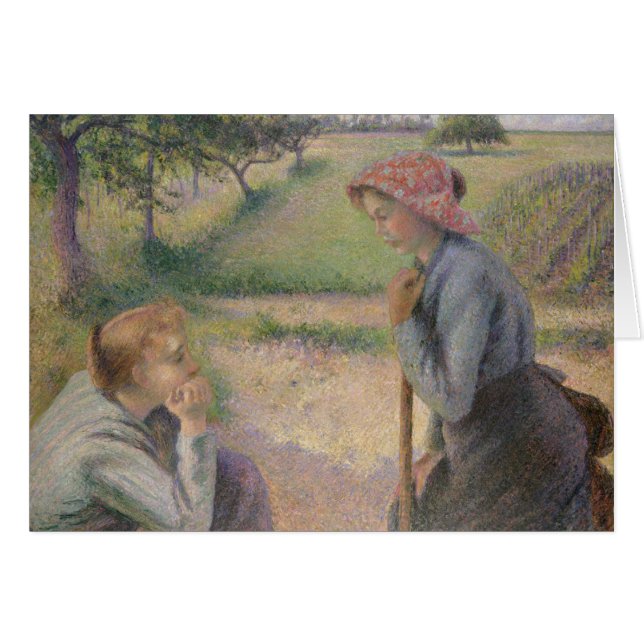 Camille Pissarro | Zwei junge Bauernfrauen (Vorderseite (Horizontal))