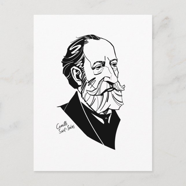 Camille Saint-Saëns Postkarte (Vorderseite)