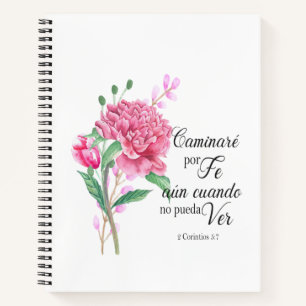 caminare pare fe fe spanies bible verse notizbuch