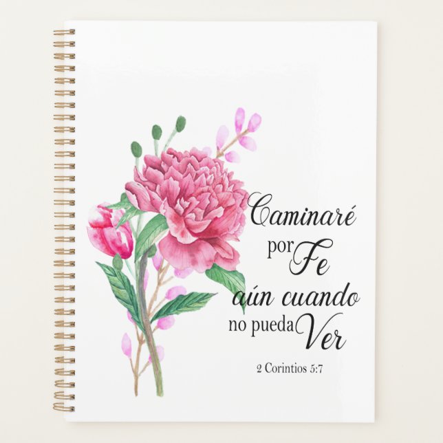 caminare pare fe fe spanies bible verse planer (Vorderseite)