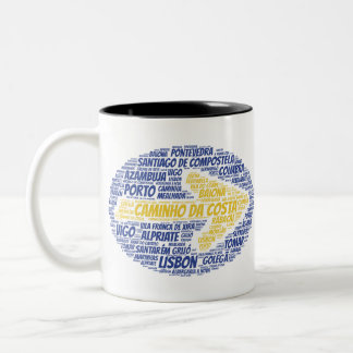 Caminho da Costa Word Kunst Zweifarbige Tasse