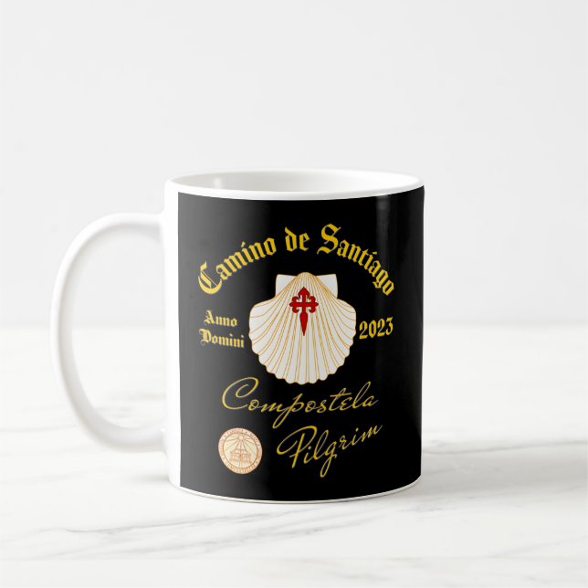 Camino De Santiago Anno Domini 2023 Scallop Musche Kaffeetasse (Links)