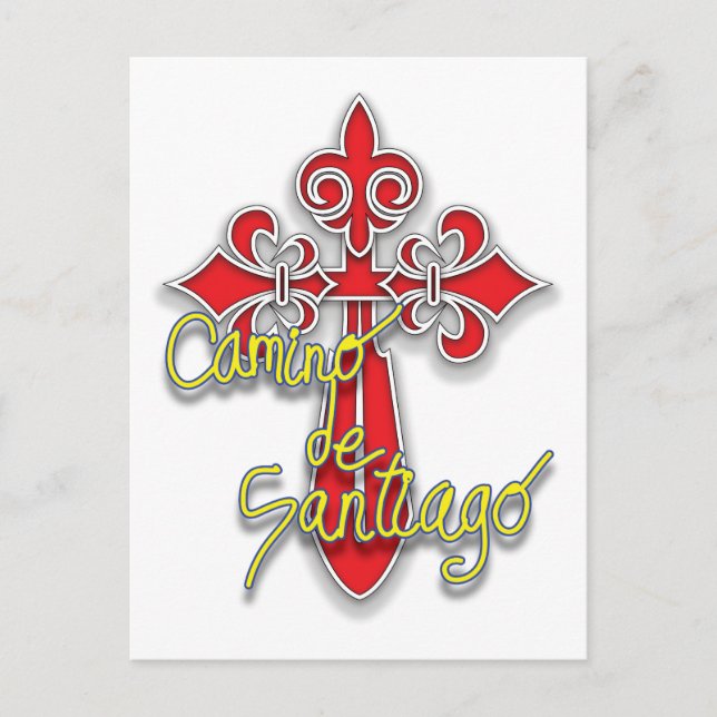 Camino de Santiago Cross Postkarte (Vorderseite)