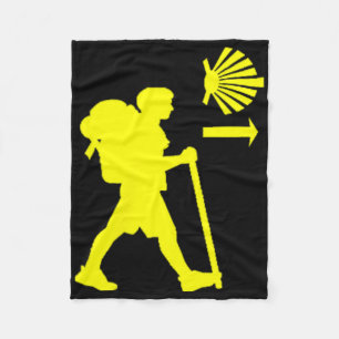 Camino De Santiago De Compostela Spanien Pilger Wa Fleecedecke