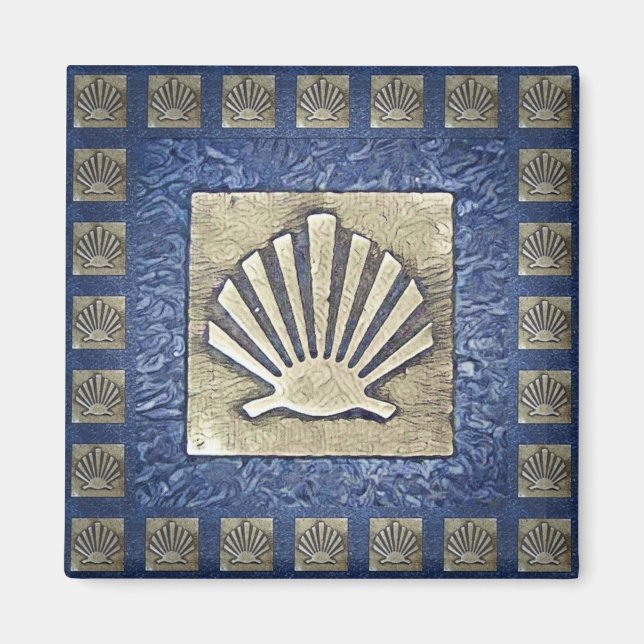 Camino de Santiago Der Weg von st James 0031 Magnet (Vorne)