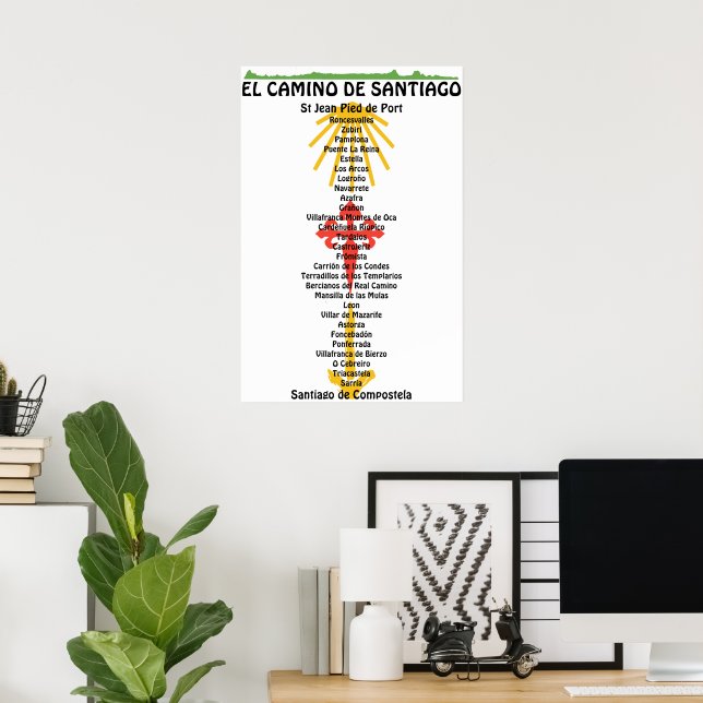 Camino de Santiago Der Weg von st James 0312 Poster (Heimbüro)