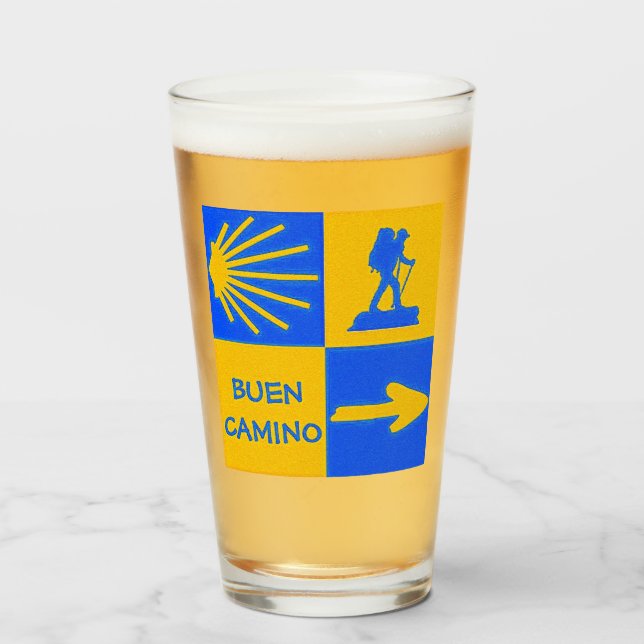 Camino de Santiago Glass Glas (Vorne (Gefüllt))