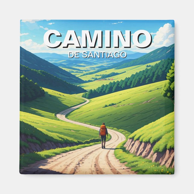Camino de Santiago Hiker Magnet (Vorne)