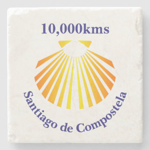 Camino de Santiago Logo Steinuntersetzer