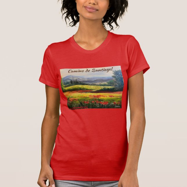 Camino de Santiago Original-Kunstwerk Katie Hutter T-Shirt (Vorderseite)