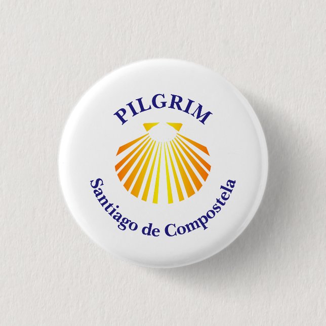Camino de Santiago Pilgrim Button (Vorderseite)