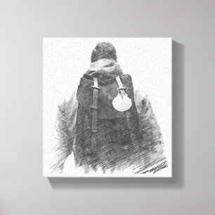 Camino de Santiago Pilgrim Leinwanddruck