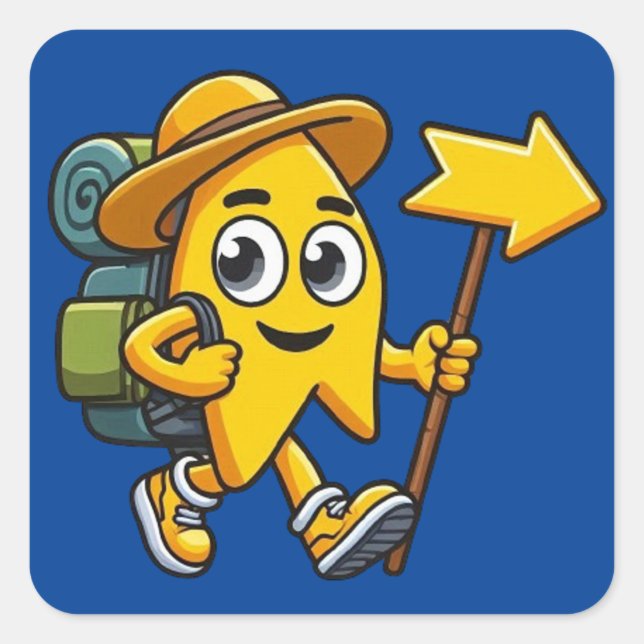 Camino de Santiago Quadratischer Aufkleber (Vorderseite)