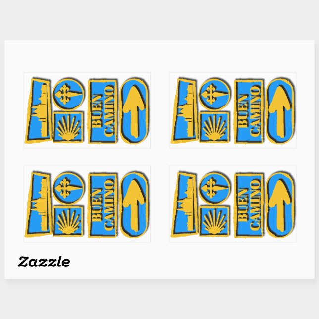 Camino de Santiago Rechteckiger Aufkleber (Blatt)