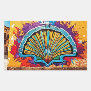 Camino de Santiago Rechteckiger Aufkleber