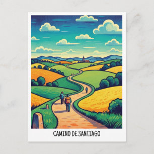 Camino de Santiago Reise Postkarte