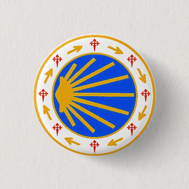 Camino de Santiago Round Abzeichen Button (Vorderseite)