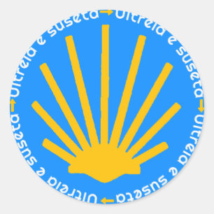 Camino de Santiago Runder Aufkleber