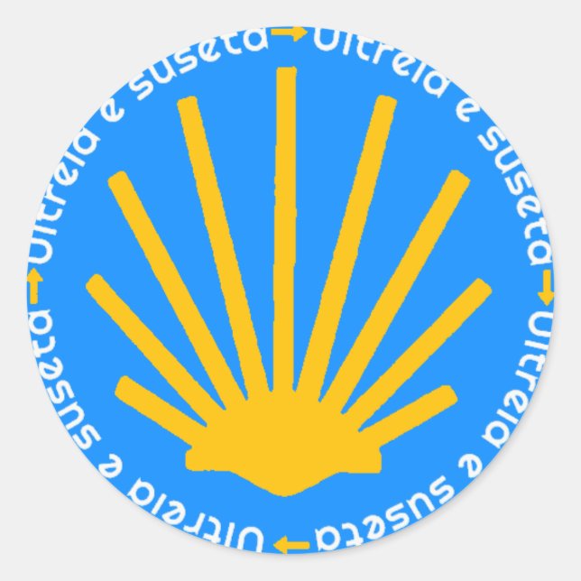 Camino de Santiago Runder Aufkleber (Vorderseite)